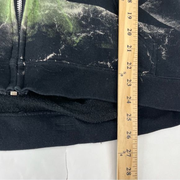 Tapout MPS Hoodie Mens Medium Black Green Y2K Cybergoth Jesse Pinkman Grunge AOP - Picture 7 of 9